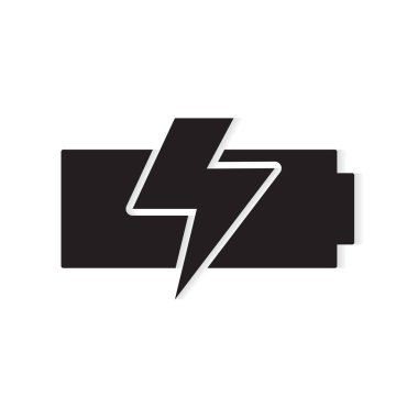 Pil şarj simgesi-vektör illüstrasyon