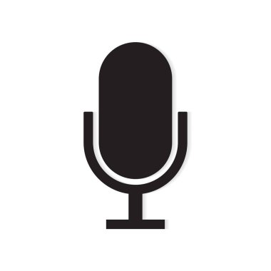 mikrofon simgesi-vektör illüstrasyon
