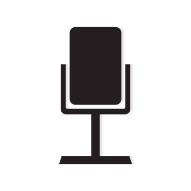 mikrofon simgesi-vektör illüstrasyon