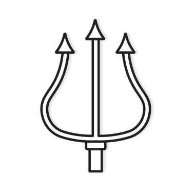 Trident simge-vektör illüstrasyon