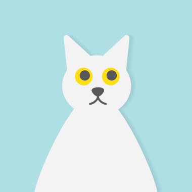 üzücü kedi siluet-vektör