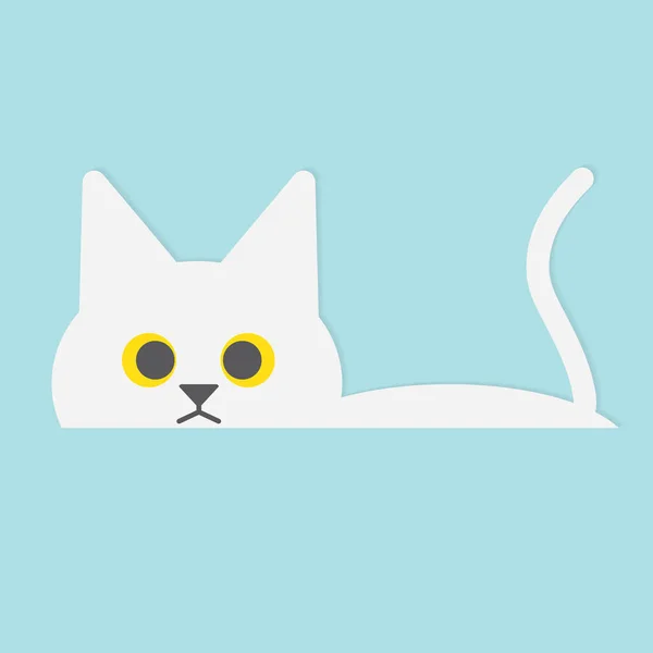 Verängstigte Katzensilhouette - Vektorillustration — Stockvektor