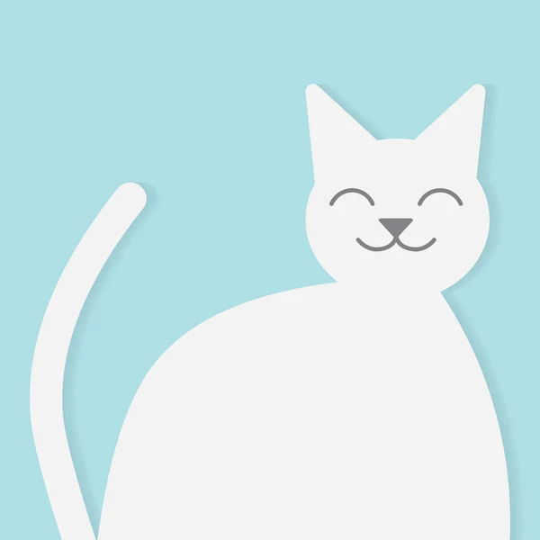 Happy Cat Silhouette-vector illustratie — Stockvector