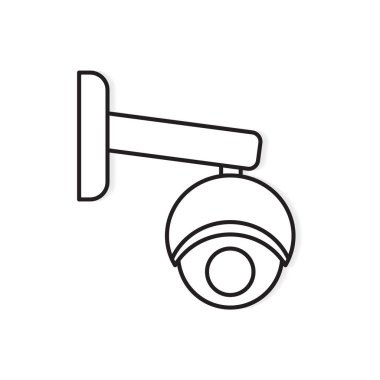 CCTV kamera simgesi-vektör illüstrasyon