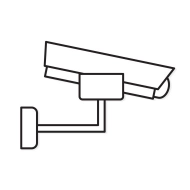 CCTV kamera simgesi-vektör illüstrasyon