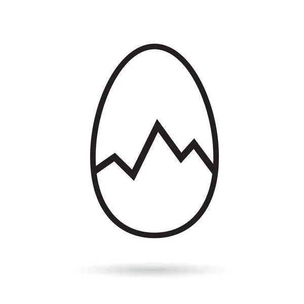 Mariscos de ovo quebrados de páscoa-ilustração vetorial —  Vetores de Stock