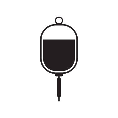 iv damla çanta simgesi- vektör illüstrasyon