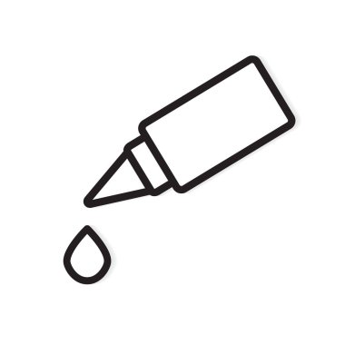 göz damlaları botte simgesi- vektör illüstrasyon