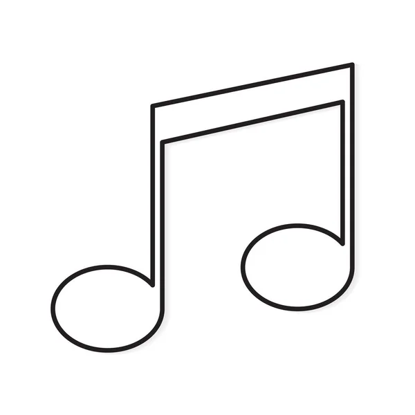 Muziek noot icon- vector illustratie — Stockvector