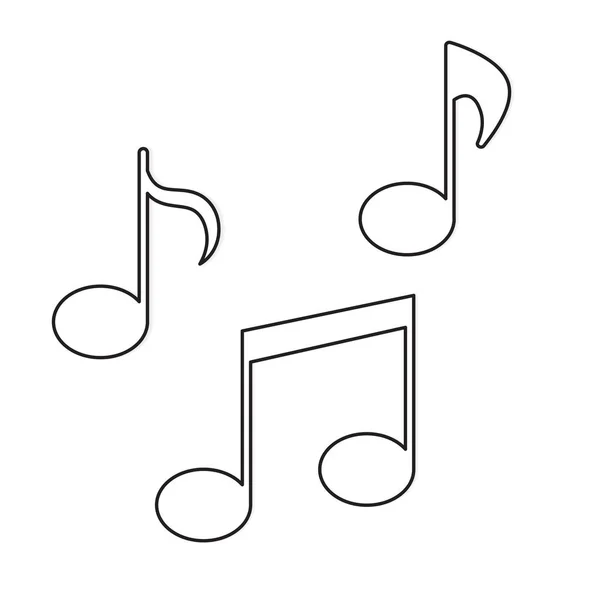 Muziek notities pictogram-vector illustratie — Stockvector