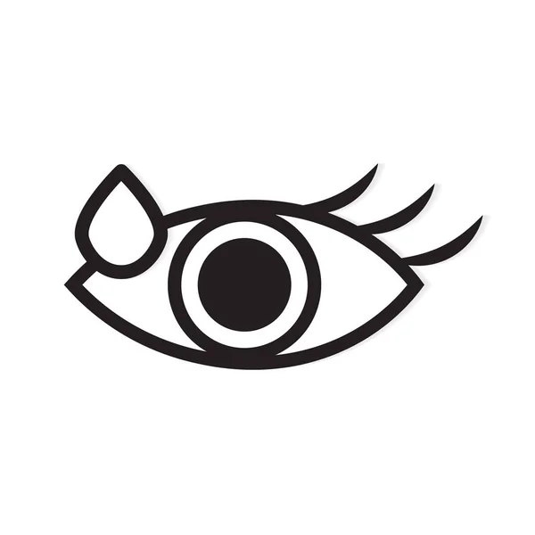 Augentropfen Icon-Vektor Illustration — Stockvektor