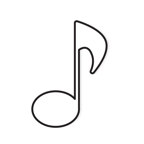 Music note icon- vector illustration — Stock Vector