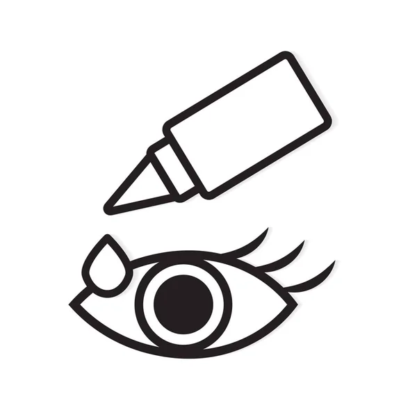 Augentropfen Botte Icon-Vektor Illustration — Stockvektor