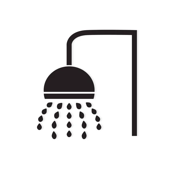 Icono de ducha-vector ilustración — Archivo Imágenes Vectoriales