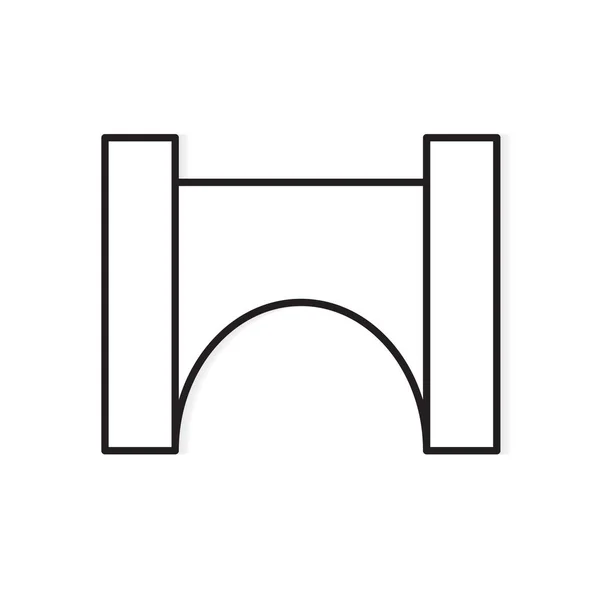 Иконно-векторная иллюстрация моста — стоковый вектор