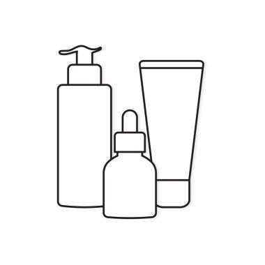 kozmetik ürün simgeleri- vektör illüstrasyon