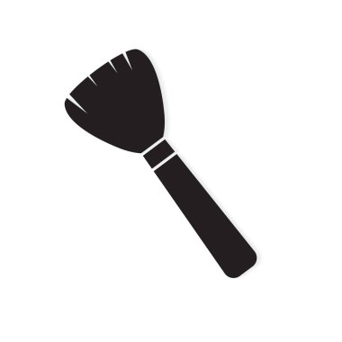 güzellik fırça simgesi- vektör illüstrasyon makyaj