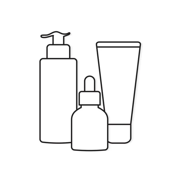 Icônes de produits cosmétiques illustration vectorielle — Image vectorielle