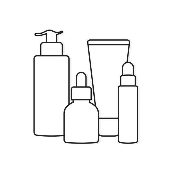 Icônes de produits cosmétiques illustration vectorielle — Image vectorielle