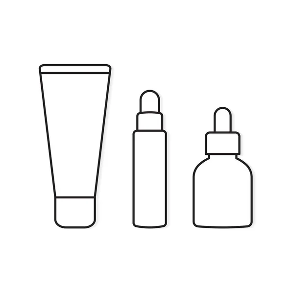 Kozmetik ürün simgeleri- vektör illüstrasyon — Stok Vektör