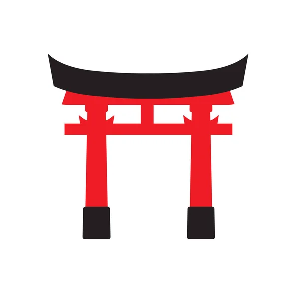 Japonês portão icon- vetor ilustração — Vetor de Stock