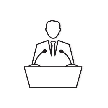 iş hoparlör ükonu- vektör çizimi