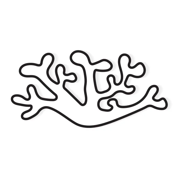 Illustration vectorielle iconique du corail de mer — Image vectorielle