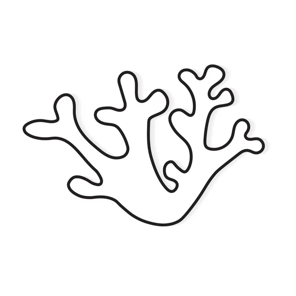 Illustration vectorielle iconique du corail de mer — Image vectorielle