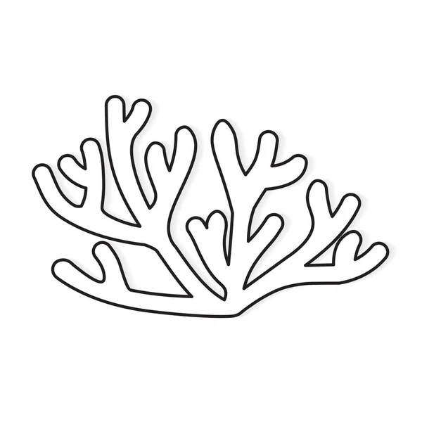 Tengeri korall ikon-vektor illusztráció — Stock Vector