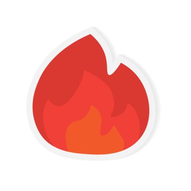 yangın alevler ikonu- vektör illüstrasyon