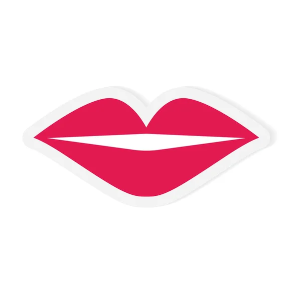 ピンクの唇アイコン - ベクトルイラスト — ストックベクタ