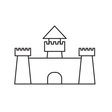 ortaçağ kale simgesi- vektör illüstrasyon