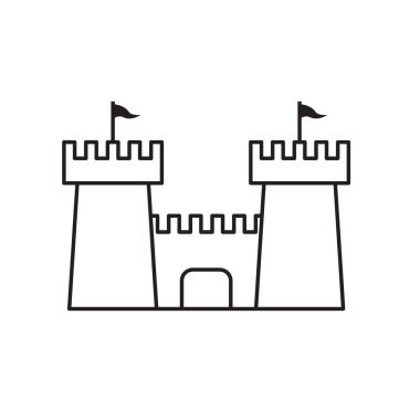 ortaçağ kale simgesi- vektör illüstrasyon