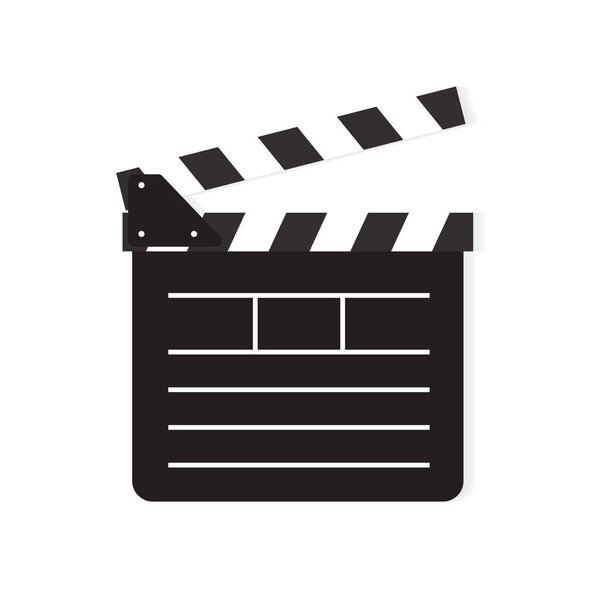 movie clapperboard icon- vector illustration