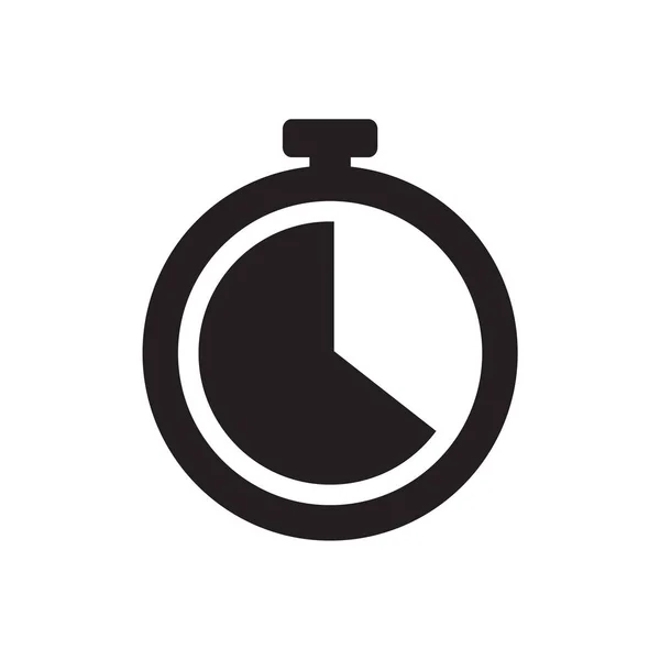Zwarte stopwatch pictogram-vector illustratie — Stockvector