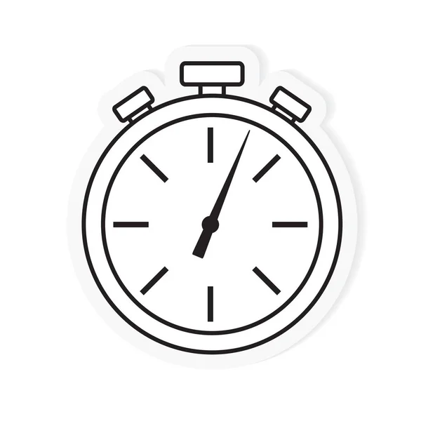 Zwarte stopwatch pictogram-vector illustratie — Stockvector