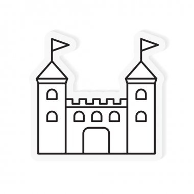 ortaçağ kale simgesi- vektör illüstrasyon