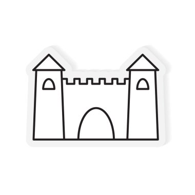 ortaçağ kale simgesi- vektör illüstrasyon