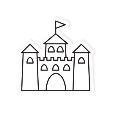 ortaçağ kale simgesi- vektör illüstrasyon