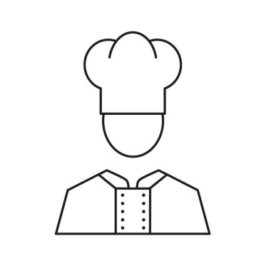 bir pişirme şapka simgesi- vektör illüstrasyon şef