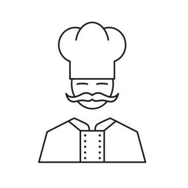 bir pişirme şapka simgesi- vektör illüstrasyon şef