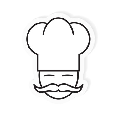 bir pişirme şapka simgesi- vektör illüstrasyon şef