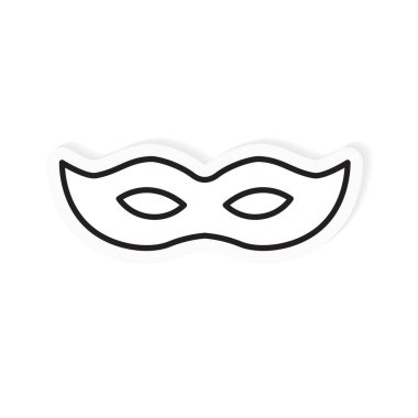 tiyatro veya karnaval maskesi simgesi- vektör illüstrasyon