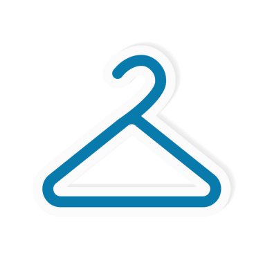 giysi askısı simgesi- vektör illüstrasyon