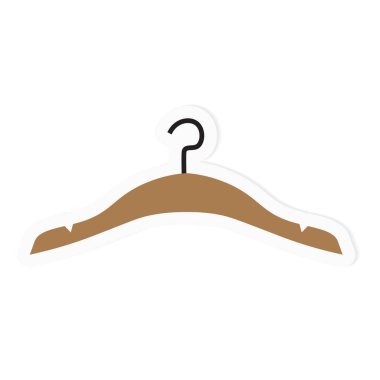 giysi askısı simgesi- vektör illüstrasyon