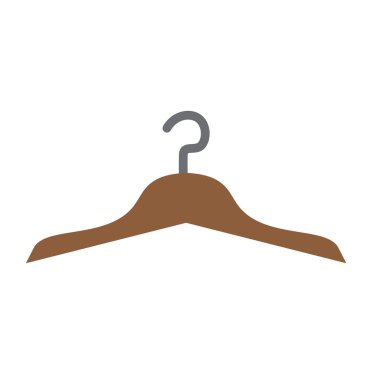 giysi askısı simgesi- vektör illüstrasyon