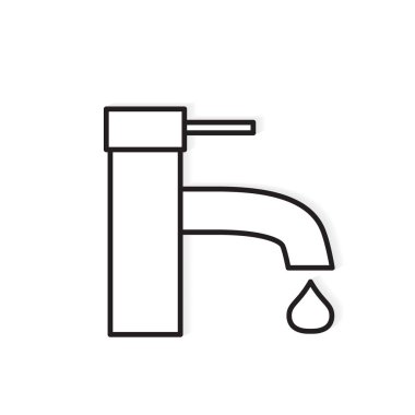 su musluğu simgesi- vektör çizimi