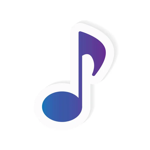 Colorful music note icon- vector illustration — Stock Vector