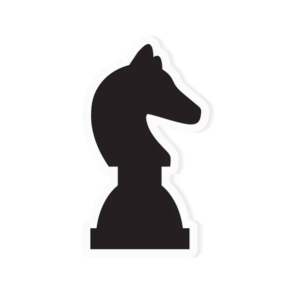 Caballo caballo pieza de ajedrez icono- vector ilustración — Vector de stock
