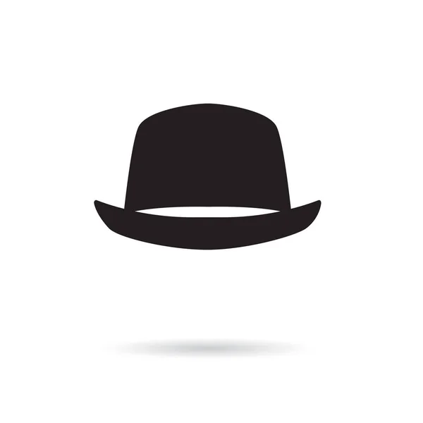 Bowler hatt ikon-vektor illustration — Stock vektor